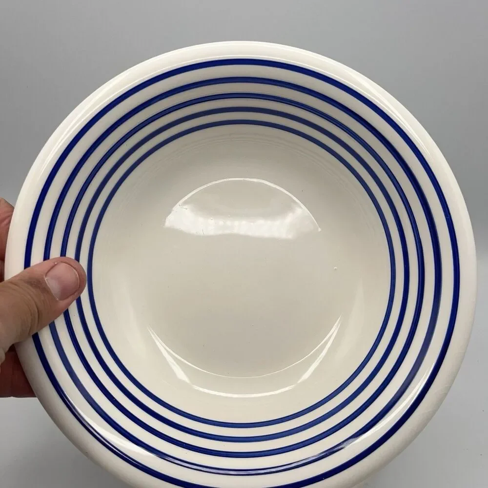 Pier 1 Blue Striped Bowls - Set of 3